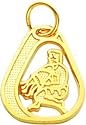 14K Yellow Gold Aquarius Charm