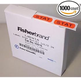 Fisherbrand* Stat Labels; 1 x 1-1/2 x 3/8 in.; Stripped Only