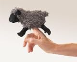 31El1CyYhpL. SL160  folkmanis mini BLACK SHEEP finger puppet