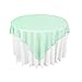 OurWarm Mint Green Organza Table Runner 12