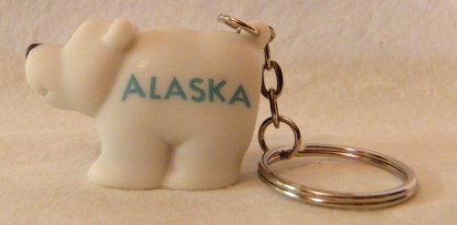 ALASKA POOPING POLAR BEAR Squeeze Me Key Chain On Sale