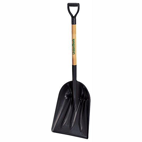UnionTools 14.25-Inch HDPE Snow Scoop with Hardwood Handle - 1681500