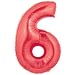 Celebration Ideas 6 Number Shape Balloon- Red Color RS.150.00