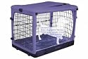 Lavender Super Dog Crate with Cozy Bed Small 27"