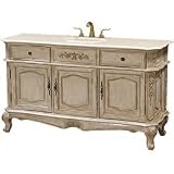 Plymouth 60 Bathroom Vanity - Antique White