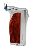 Eternity Dual Flame Lighter and Punch Cutter - Burl