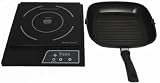 Andrew James Digital Electric Induction Hob 2000 Watt +Andrew James Griddle Pan - Suitable for all types of hobs including induction