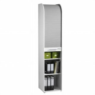 Rolloschrank 0756 Weiss / Silber