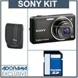 Sony Cyber-shot DSC-WX5 Digital Camera Kit - Black - with 4GB SD Memory Car ....