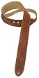 Levy's 2" Basic Suede Leather Guitar Strap, Brown