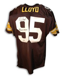 Greg Lloyd Signed Pittsburgh Steelers Black Throwback Jersey - 95 AFC Champs