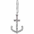 Diamond and White Gold Anchor Charm