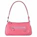 Buti Front Zip Fuchsia Italian Nappa Leather Baguette Bag