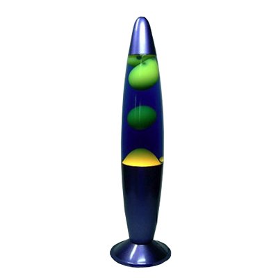 Lavalampe VULCANO GLAM blau/gelb/blau