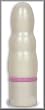 Silent Vibrations 6 Inch Rippled Multi-Speed Deep Massaging Action Vibrating Massager - Pearl White with Pink