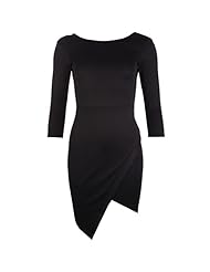 Scoop Neck Polyester Thigh Length Asymmetric Club Dress/Evening Dress 