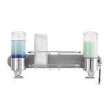 simplehuman twin wall mount pumps with basket