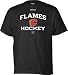 NHL Calgary Flames Authoritative Black Short Sleeve Tee (Black, Small)