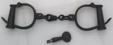 Antique Handcuffs Replica with Handcuff Key:Skeleton Key Prisoner