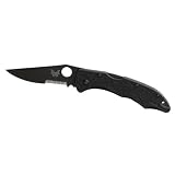 Benchmade Pika II Black Clip Point Lockback Combo Edge Knife