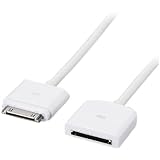 ELECOM iPhone4/4S/3GS/3G/iPad/ｉPod 対応 DOCK延長ケーブル 0.5m ホワイト MPA-ED05WH