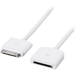ELECOM iPhone4/4S/3GS/3G/iPad/ｉPod 対応 DOCK延長ケーブル 0.5m ホワイト MPA-ED05WH