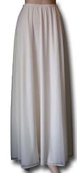 Long Chiffon Skirt, Ivory, Size Large, Last one