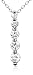 Jewelry : Sterling Silver Cubic Zirconia 5-Stone Pendant, 18"