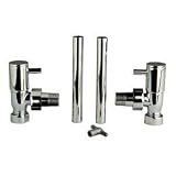 Minimimalist radiator valves angled Pair