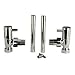 Kitchen & Housewares : Minimimalist radiator valves angled Pair