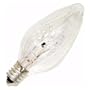 GE 48395-12 Crystal Clear Flame Tip Candelabra Base Bulb, 15-Watt, 12-Pack
