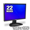 Sceptre X 22HG-Naga - LCD display - TFT - 22" - widescreen - 1680 x 1050 / 60 Hz - 300 cd/m2 - 2000:1 (dynamic) - 2 ms - DVI-D, VGA