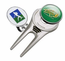 North Dakota State Bison Divot Tool Hat Clip With Golf Ball Marker Of 2)