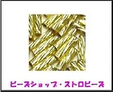 ツイストビーズ９ｍｍ・ライトトパーズインラインゴールド（ＬＴトパーズＧ）