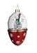 4.75" Spun Glass LED Lighted Color Changing Snowman Christmas Ornament