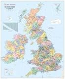 British Isles medium political wall map - Laminated copy (UK wall maps)