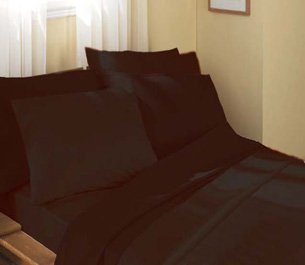Supersoft Chocolate Double Fitted Sheet