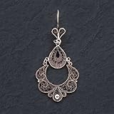 Sterling Silver Filigree Dangling Earrings
