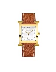 Hermes H Hour Large Gold Plated Quartz Watch - 036842WW00