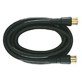RCA 6Feet Coaxial Cable With RG6 Connectors-Black High Quality Durable Excellent Performance