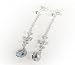Light Blue Briolette Flowerpot Silver Earring