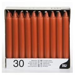 Tafelkerzen � 2,15 cm 19,6 cm terracotta Gastronomiebedarf Menge: 30