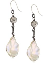 Deanna Hamro Atelier "Canne" Fresh Water White Pearl Drop Earrings