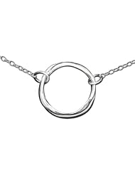 925 Sterling Silver Karma Ring Circle of Life Pendant Necklace