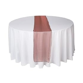 14 x 108 Inch Organza Table Runner Chocolate14 x 108 Inch Organza Table Runner