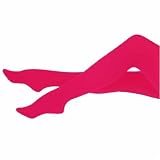 HOT PINK BETSEY JOHNSON PEEK A BOW LOW RISE TIGHTS - S/M