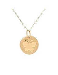 Duragold 14k Yellow Gold Organic Pendant Necklace, 18"