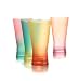 Libbey Glass Ka-dinks Colors Cooler Glasses Set of 4