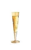 Champagne Glass, Champus, Blooms, Designer Gold and Silver Champagne Flute w/ Napkin in Gift Box