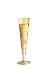 Champagne Glass, Champus, Blooms, Designer Gold and Silver Champagne Flute w/ Napkin in Gift Box